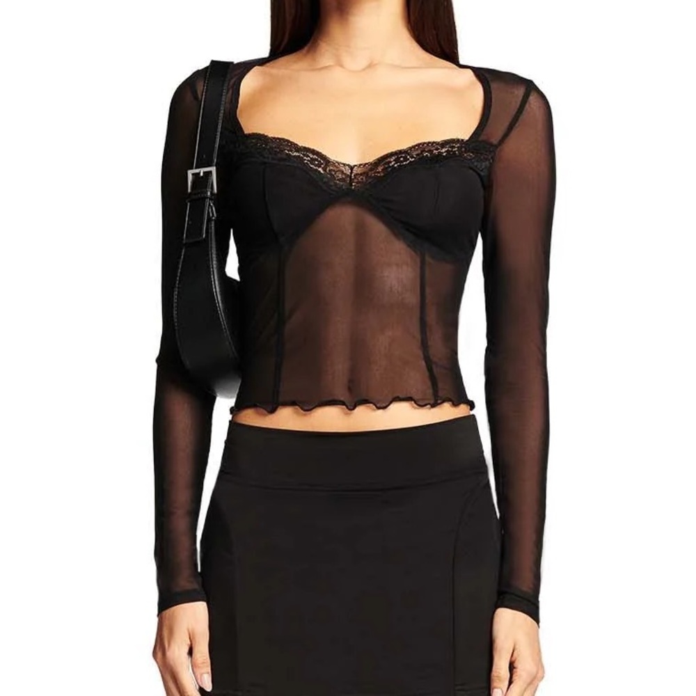 Sheer black long sleeve